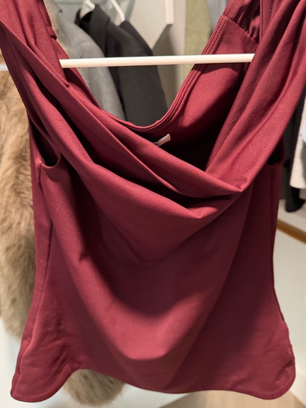 Aritzia Contour Ravish Top in Burgundy